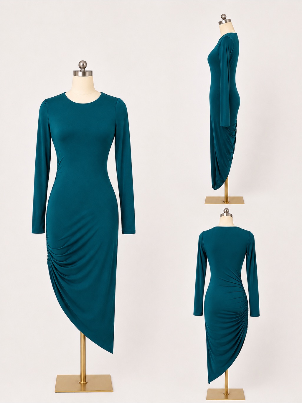 Lovers And Friends Nwt Ruched Asymmetrical Dress